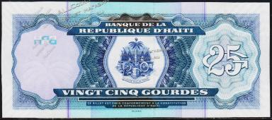 Банкнота Гаити 25 гурд 2014 года. P.266е - UNC - Банкнота Гаити 25 гурд 2014 года. P.266е - UNC