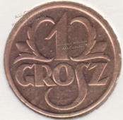 25-6 Польша 1 грош 1936г.  - 25-6 Польша 1 грош 1936г. 