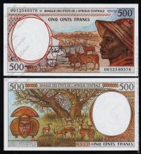 Конго (Центр Африка) 500фр. 2000г. P.101Cg - UNC