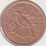 33-121 Новая Зеландия 1 пенни 1945г. Бронза
