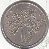 34-16 Ямайка 10 центов 1969г. КМ #47 медно-никелевая 5,65гр. 23,6мм
