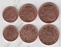 арт161 Сан Марино набор 3 монеты 2006г. UNC