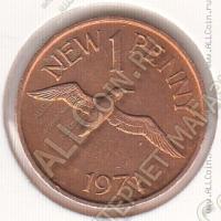 27-15 Гернси 1 новый пенни 1971г. КМ # 21 бронза 3,56гр. 20,32мм