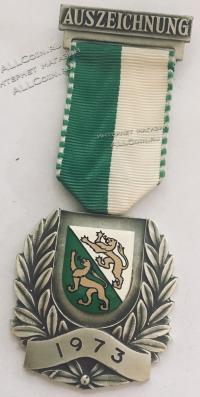 #339 Швейцария спорт Медаль Знаки. Награда чемпионата по стрельбе в Тургау. 1973 год.
