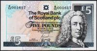 Шотландия 5 фунтов 2000г. P.352d(1) - UNC