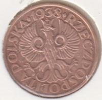 25-12 Польша 1 грош 1938г. 