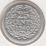 23-70 Нидерланды 25 центов 1940г.