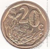 10-3 Южная Африка 20 центов 2003г. КМ #  - 10-3 Южная Африка 20 центов 2003г. КМ # 