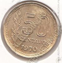32-144 Аргентина 50 сентаво 1970г. КМ # 68 алюминий-бронза  4,35гр. 21мм