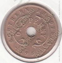 9-154 Южная Родезия 1 пенни 1951г. КМ #25 бронза