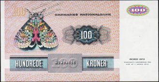 Банкнота Дания 100 крон 1972 (1986 года.) P.51о(D2-1) - UNC - Банкнота Дания 100 крон 1972 (1986 года.) P.51о(D2-1) - UNC