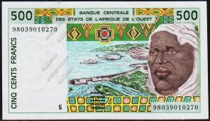 Гвинея-Бисау 500 песо 1998г. P.910S.c - АUNC - Гвинея-Бисау 500 песо 1998г. P.910S.c - АUNC