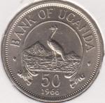 25-13 Уганда 50 центов 1966г.