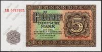  Банкнота ГДР (Германия) 5 марок 1948 года. P.11в - UNC 