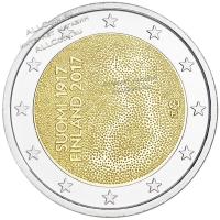 Финляндия 2 евро 2017г. UNC / 100 лет Независимости / (арт250)