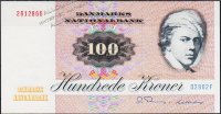 Банкнота Дания 100 крон 1972 (1986 года.) P.51о(D2-2) - UNC