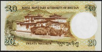 Бутан 20 нгултрум 2013г. P.30в - UNC - Бутан 20 нгултрум 2013г. P.30в - UNC