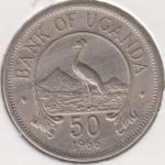 25-15 Уганда 50 центов 1966г.