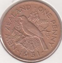 33-156 Новая Зеландия 1 пенни 1951г. Бронза