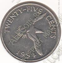 23-73 Бермуды 25 центов 1994г. КМ # 47 медно-никелевая 6,02гр. 24,15мм