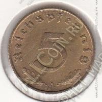 21-31 Германия 5 рейхспфеннигов 1938г. КМ # 91 A алюминий-бронза 2,44гр. 18,1мм