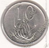 26-17 Южная Африка 10 цент 1977г. КМ # 85 никель 4,0гр. 20,7мм - 26-17 Южная Африка 10 цент 1977г. КМ # 85 никель 4,0гр. 20,7мм