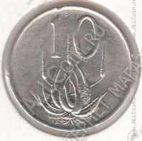 26-17 Южная Африка 10 цент 1977г. КМ # 85 никель 4,0гр. 20,7мм