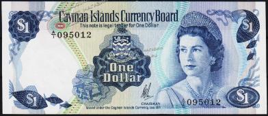 Каймановы острова 1 доллар 1971г. P.1а - UNC - Каймановы острова 1 доллар 1971г. P.1а - UNC