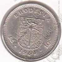 9-63 Родезия  1 шиллинг=10 центов 1964г. КМ# 2 медно-никелевая 23,5мм