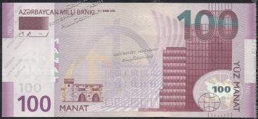 Банкнота Азербайджан 100 манат 2005 года. P.30 UNC "A" - Банкнота Азербайджан 100 манат 2005 года. P.30 UNC "A"