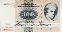 Банкнота Дания 100 крон 1994 года. P.54а(F0) - UNC