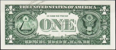 Банкнота США 1 доллар 2017 года. UNC "B" B-C - Банкнота США 1 доллар 2017 года. UNC "B" B-C