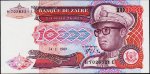 Банкнота Заир 10000 заир 1989 года. P.38 UNC