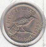 20-112 Новая Зеландия 6 пенсов 1963г. КМ # 26,2 UNC медно-никелевая 2,83гр. 19,3мм