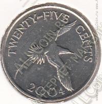 23-74 Бермуды 25 центов 2004г. КМ # 110 медно-никелевая 24,0мм