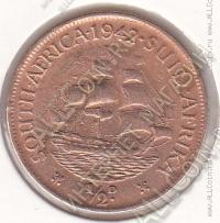 22-67 Южная Африка 1/2 пенни 1942г КМ # 24 бронза 