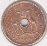 23-143 Родезия и Ньясаленд 1/2 пенни 1957г. бронза