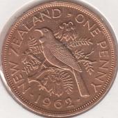 33-175 Новая Зеландия 1 пенни 1962г. Бронза - 33-175 Новая Зеландия 1 пенни 1962г. Бронза
