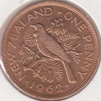 33-175 Новая Зеландия 1 пенни 1962г. Бронза