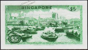 Сингапур 5 долларов 1972г. P.2с - AUNC - Сингапур 5 долларов 1972г. P.2с - AUNC