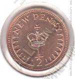 8-6 Великобритания 1/2 новых пенни 1977г. КМ # 914 бронза 1,78гр. 17,14мм