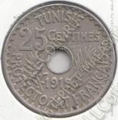 34-21 Тунис 25 сентимо 1919г. КМ # 244 никель-бронза - 34-21 Тунис 25 сентимо 1919г. КМ # 244 никель-бронза