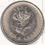 31-31 Родезия  5 центов 1977г. КМ# 13 медно-никелевая