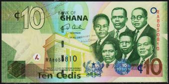 Гана 10 седи 2007г. P.39а - UNC - Гана 10 седи 2007г. P.39а - UNC
