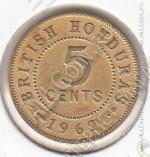 19-147 Гондурас 5 центов 1962г. КМ # 31 никель-латунь 3,6гр. 20,26мм