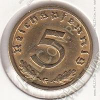21-33 Германия 5 рейхспфеннигов 1939г. КМ # 91 G алюминий-бронза 2,44гр. 18,1мм