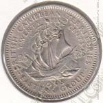 33-88 Восточные Карибы 25 центов 1955г. КМ # 6 медно-никелевая 6,51гр. 24мм