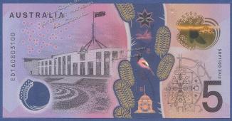 Австралия 5 долларов 2016г. P.NEW - UNC - Австралия 5 долларов 2016г. P.NEW - UNC