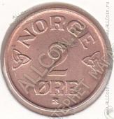 32-149 Норвегия 2 эре 1956г. КМ # 399 бронза 4,0гр. 21мм - 32-149 Норвегия 2 эре 1956г. КМ # 399 бронза 4,0гр. 21мм