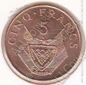 9-66 Руанда 5 франков 1987г. КМ # 13 UNC бронза 5,0гр. 26мм - 9-66 Руанда 5 франков 1987г. КМ # 13 UNC бронза 5,0гр. 26мм